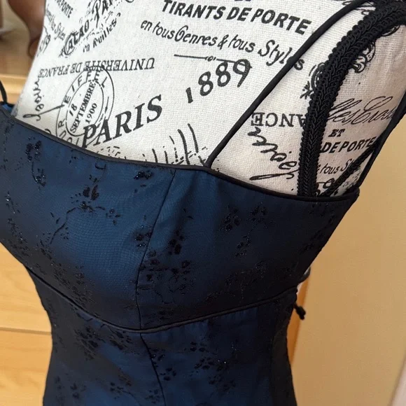 Elegant Blue evening wedding guest Dress gown - Picture 3 of 9